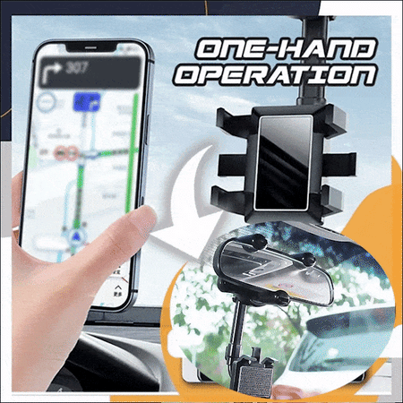 Rearview Holder – Drehbarer und einziehbarer Autotelefonhalter